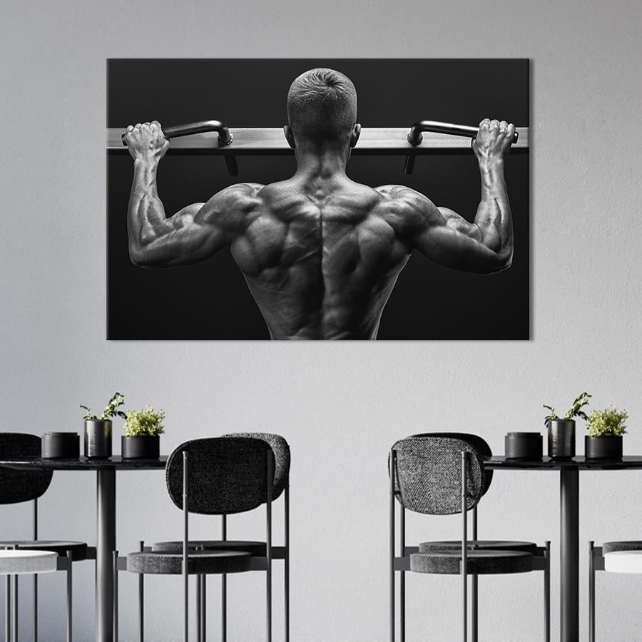 Настінний декор картина на холсті для інтер’єру Підтягування 80x54 см (485-1)