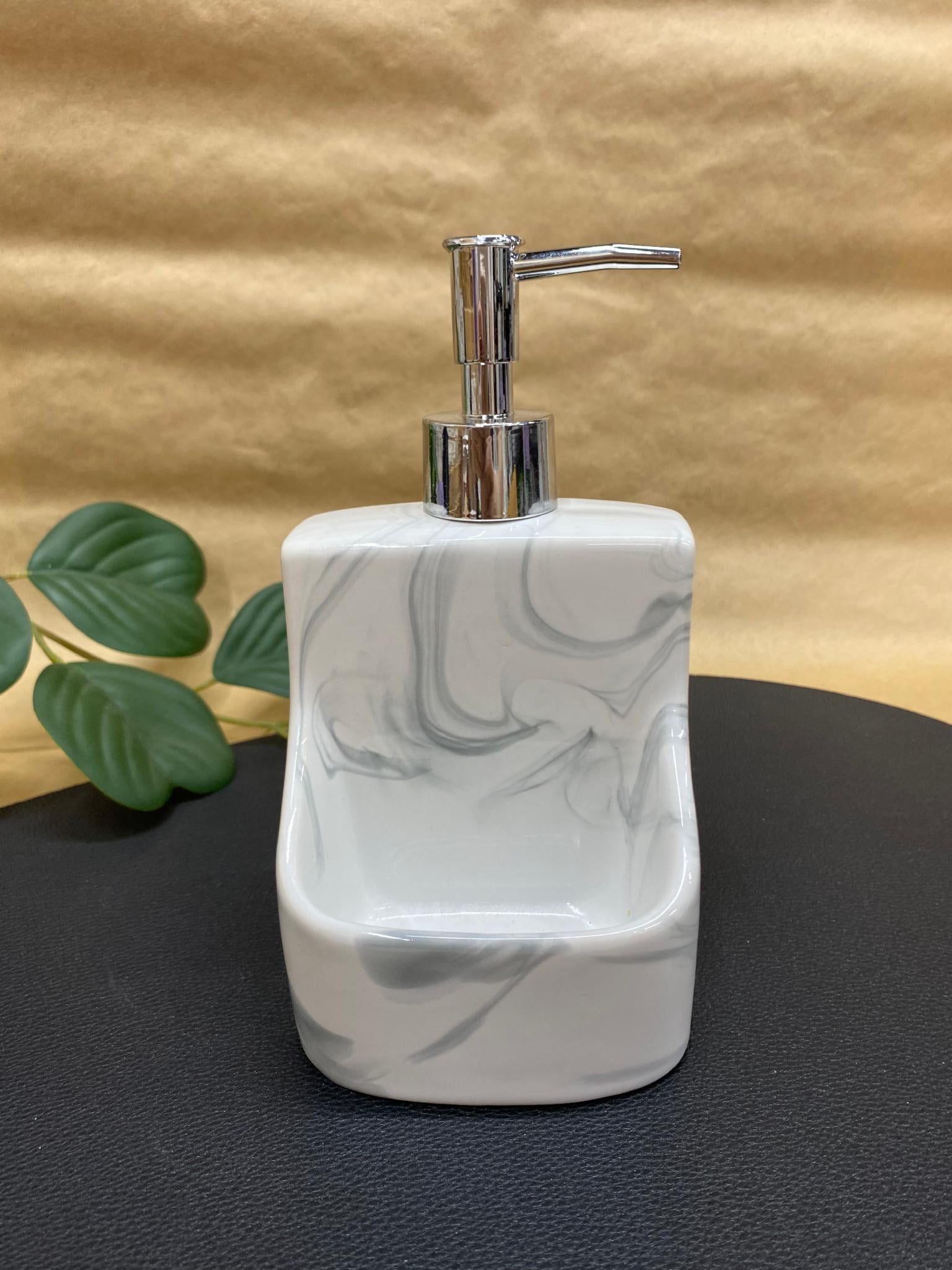 Дозатор для керамического мыла 400 мл Marble White