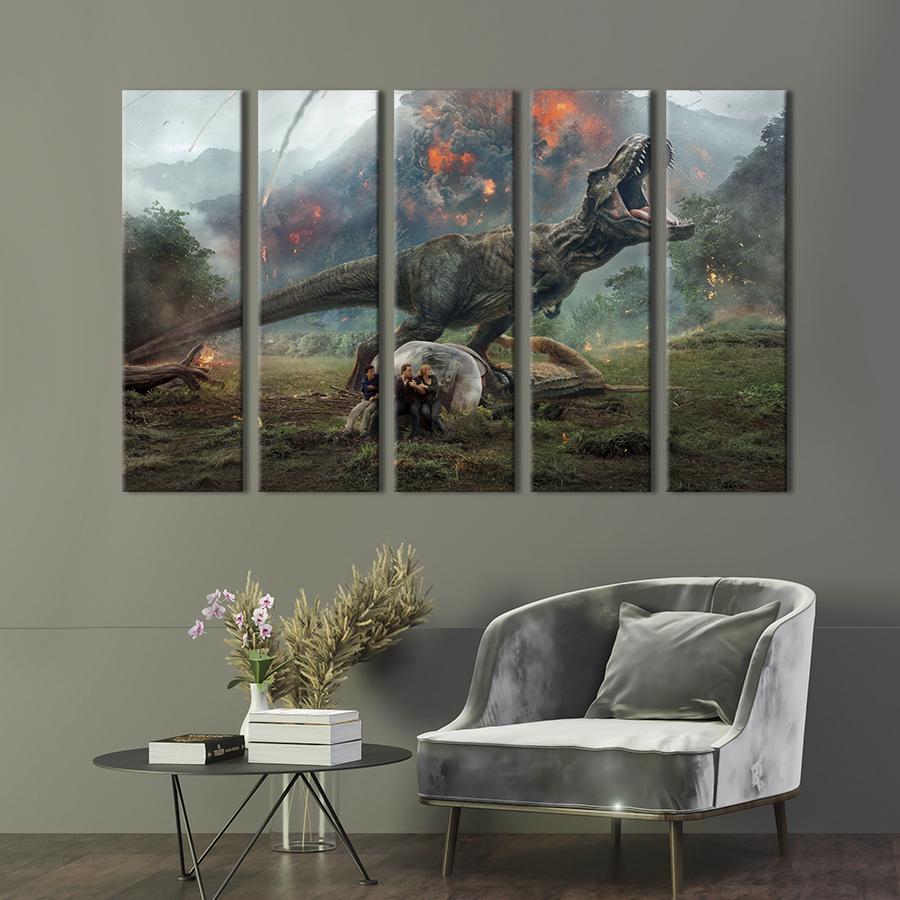 Картина на холсте Постер фильма Мир Юрского периода 155x95 см (1493-51)