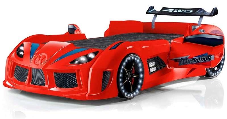 Кровать-машина Audi с дверьми Красный (1017862598) - фото 3 Кровать-машина Audi с дверьми Красный (1017862598) - фото 3