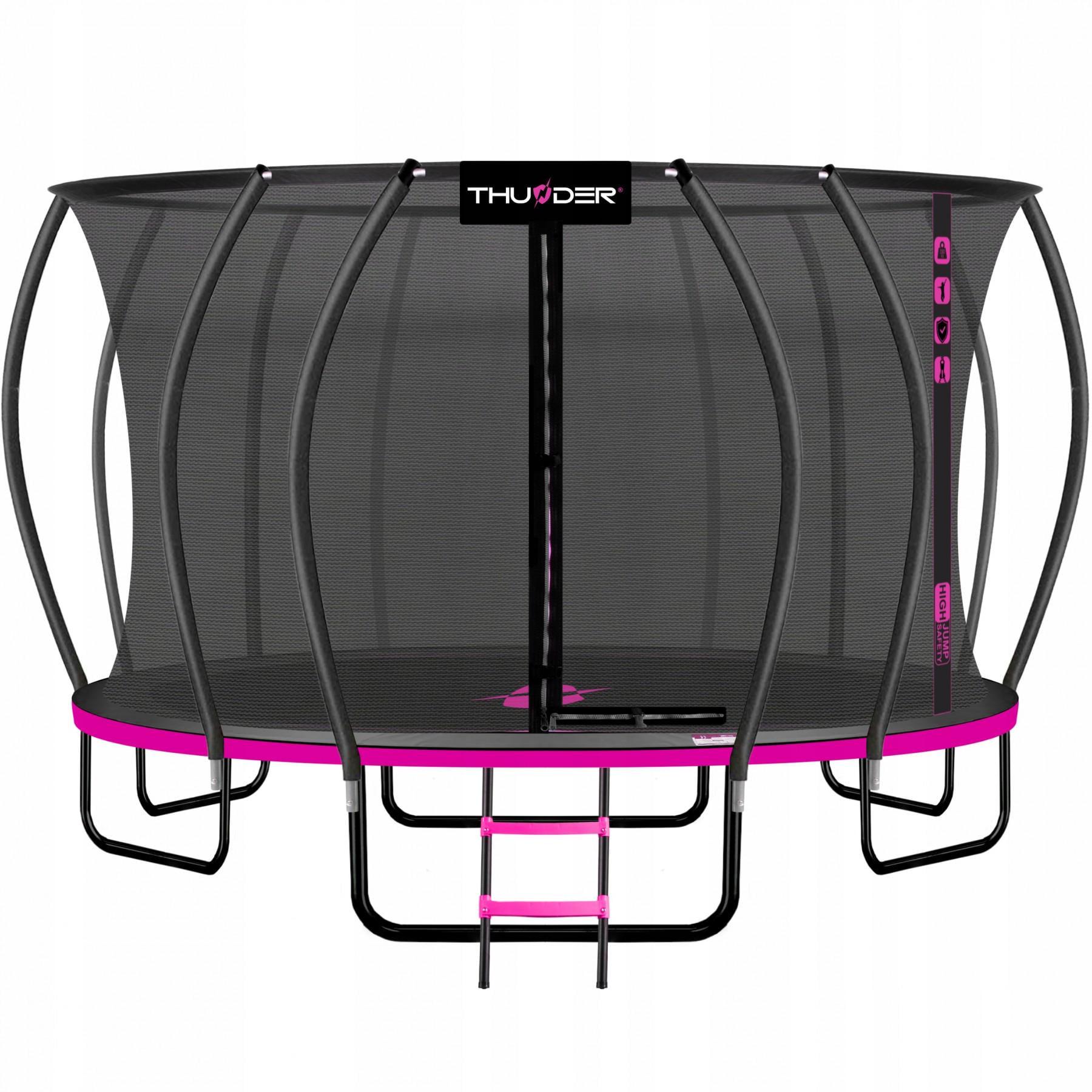 Батут с внутренней сеткой Thunder Inside Ultra 16FT 490 см Black/Pink