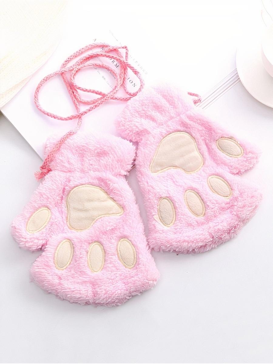 Перчатки Jamboo Лапки плюшевые S Розовый (J400681) - фото 3 Перчатки Jamboo Лапки плюшевые S Розовый (J400681) - фото 3