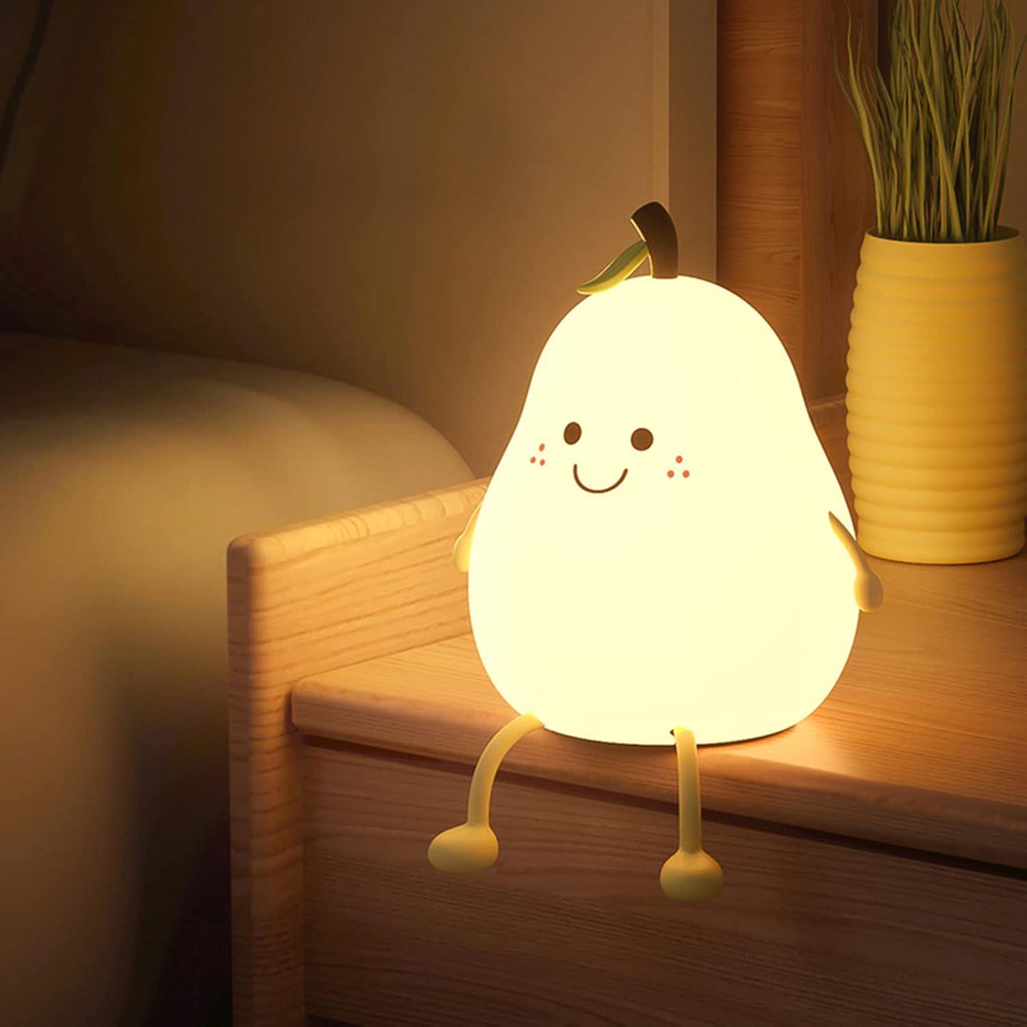 Ночник силиконовый Грушка с регулировкой яркости и аккумулятором/USB (25155971)