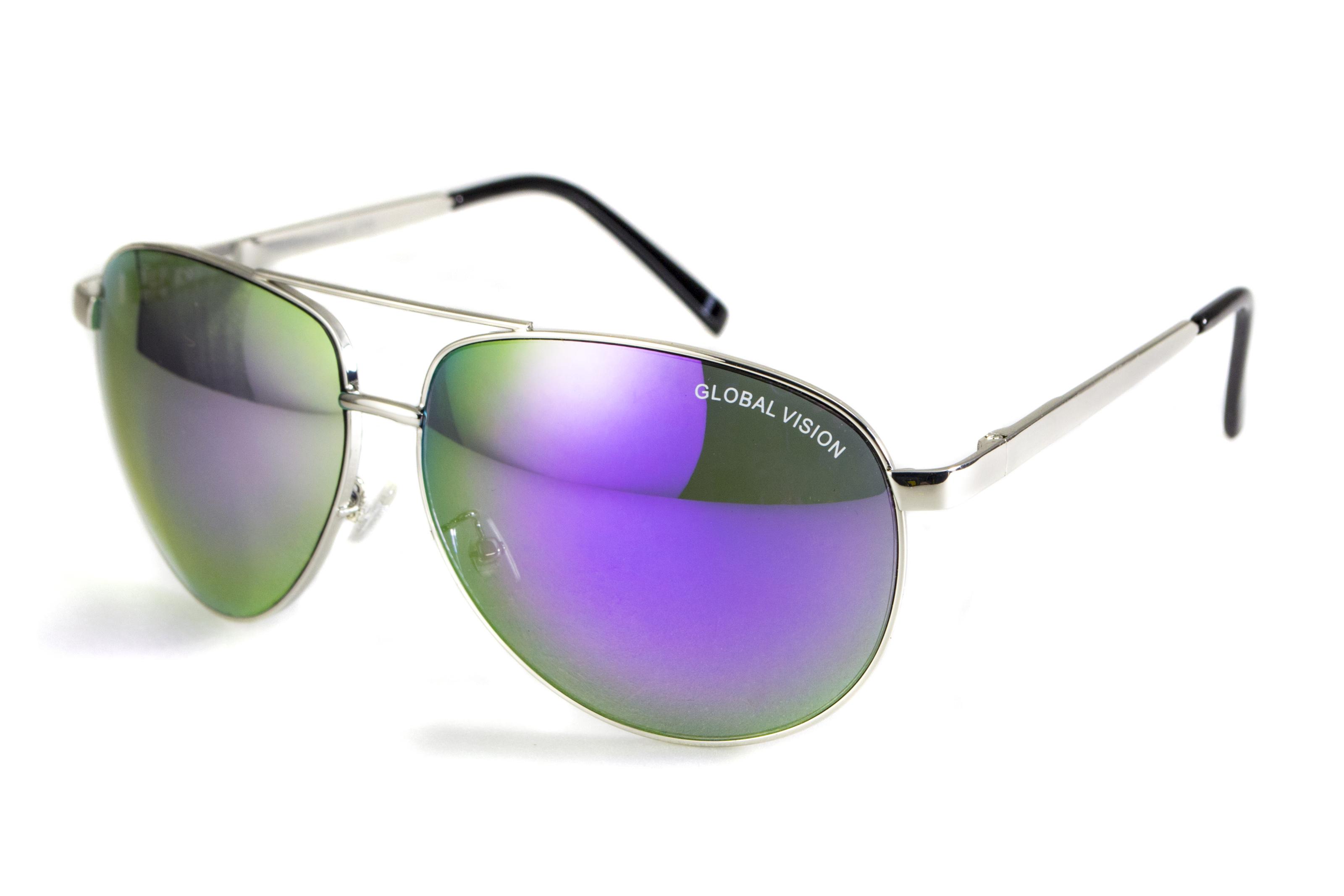 Очки защитные Global Vision Aviator-4 Фиолетовый - фото 8