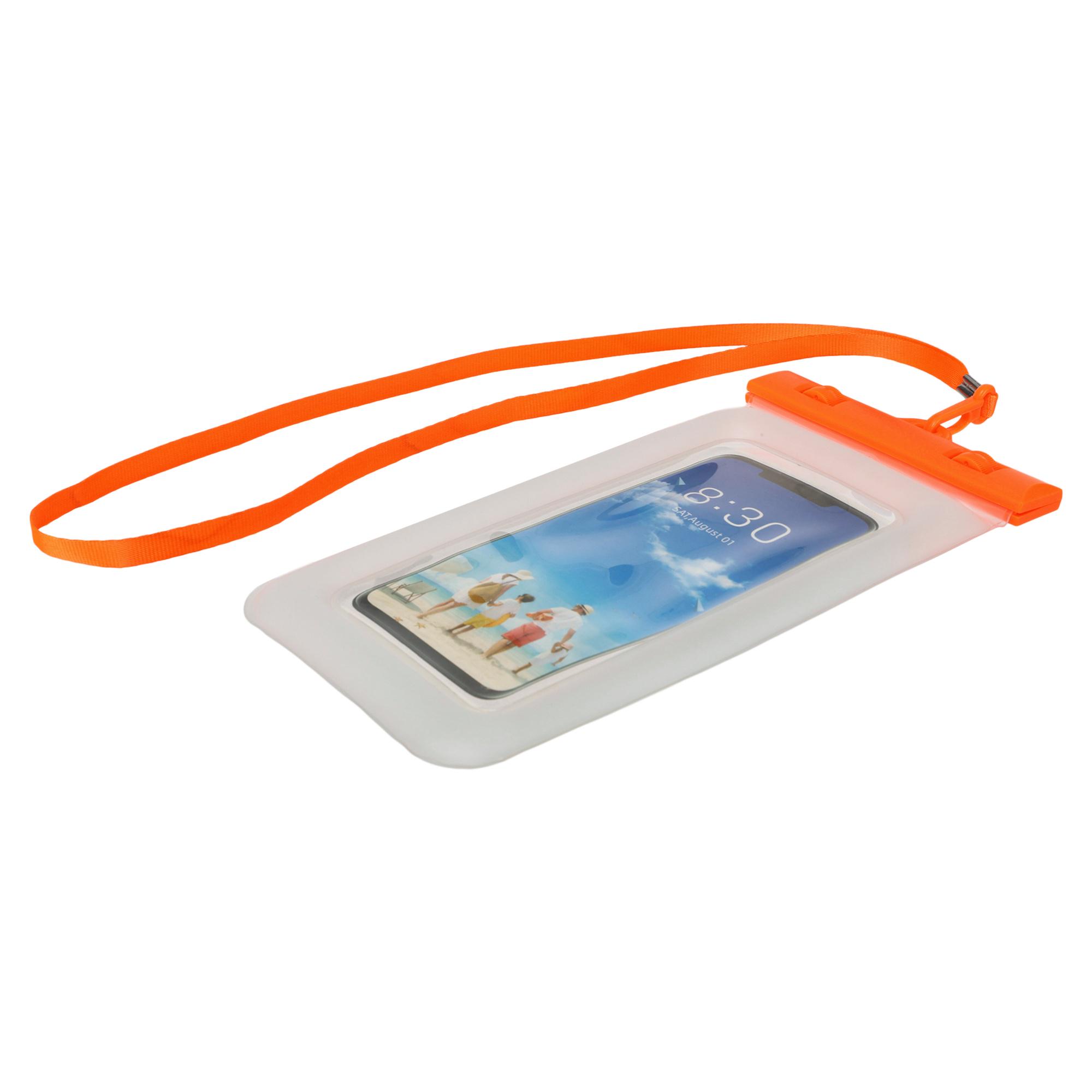 Чохол-гаманець на шию водонепроникний SP-Sport D3850 (TPU, внутрішні розміри-17x9см, помаранчевий) - фото 4 Чохол-гаманець на шию водонепроникний SP-Sport D3850 (TPU, внутрішні розміри-17x9см, помаранчевий) - фото 4