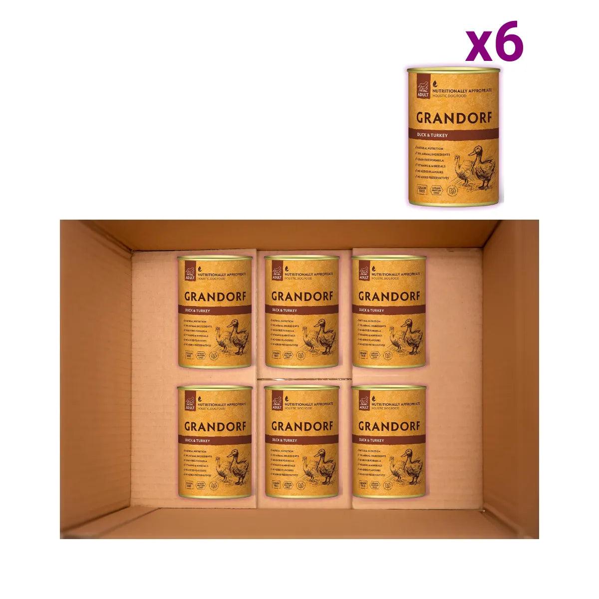 Корм для собак влажный Grandorf Утка и индейка для взрослых собак всех пород 400 г х 6 шт. (PGDW99403) - фото 2 Корм для собак влажный Grandorf Утка и индейка для взрослых собак всех пород 400 г х 6 шт. (PGDW99403) - фото 2