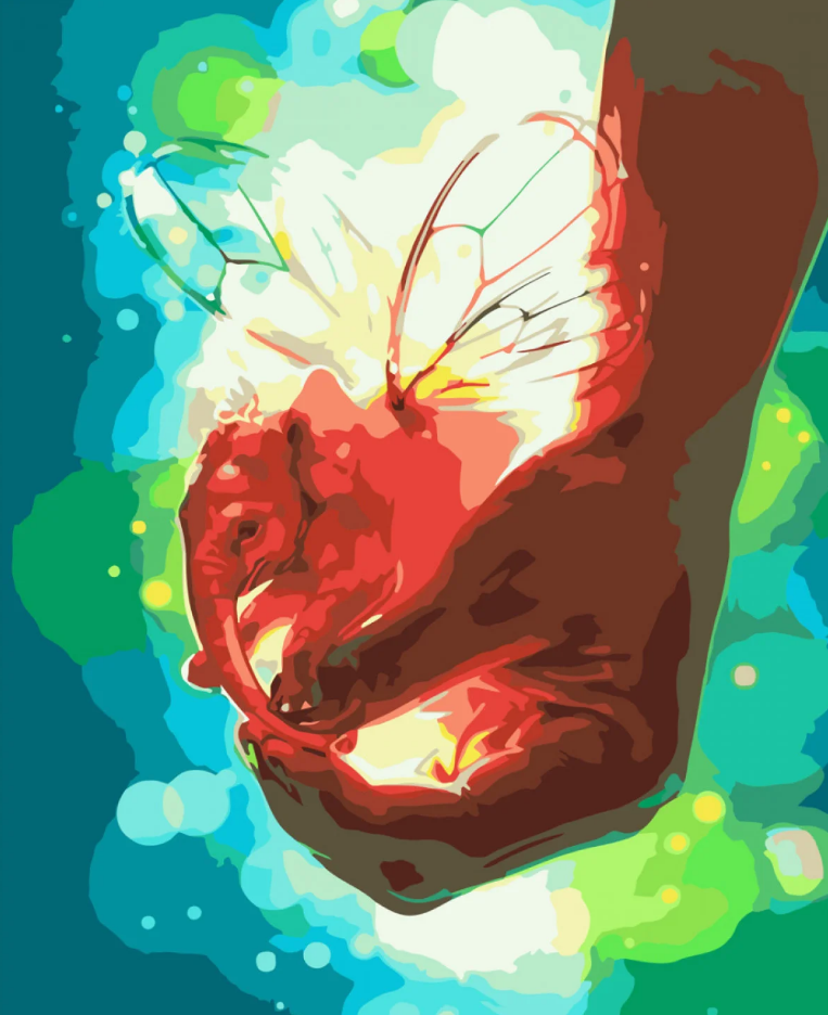 Картина по номерам Strateg Премиум Очаровательный слоник 2 с лаком и уровнем 40x50 см (SY6711)