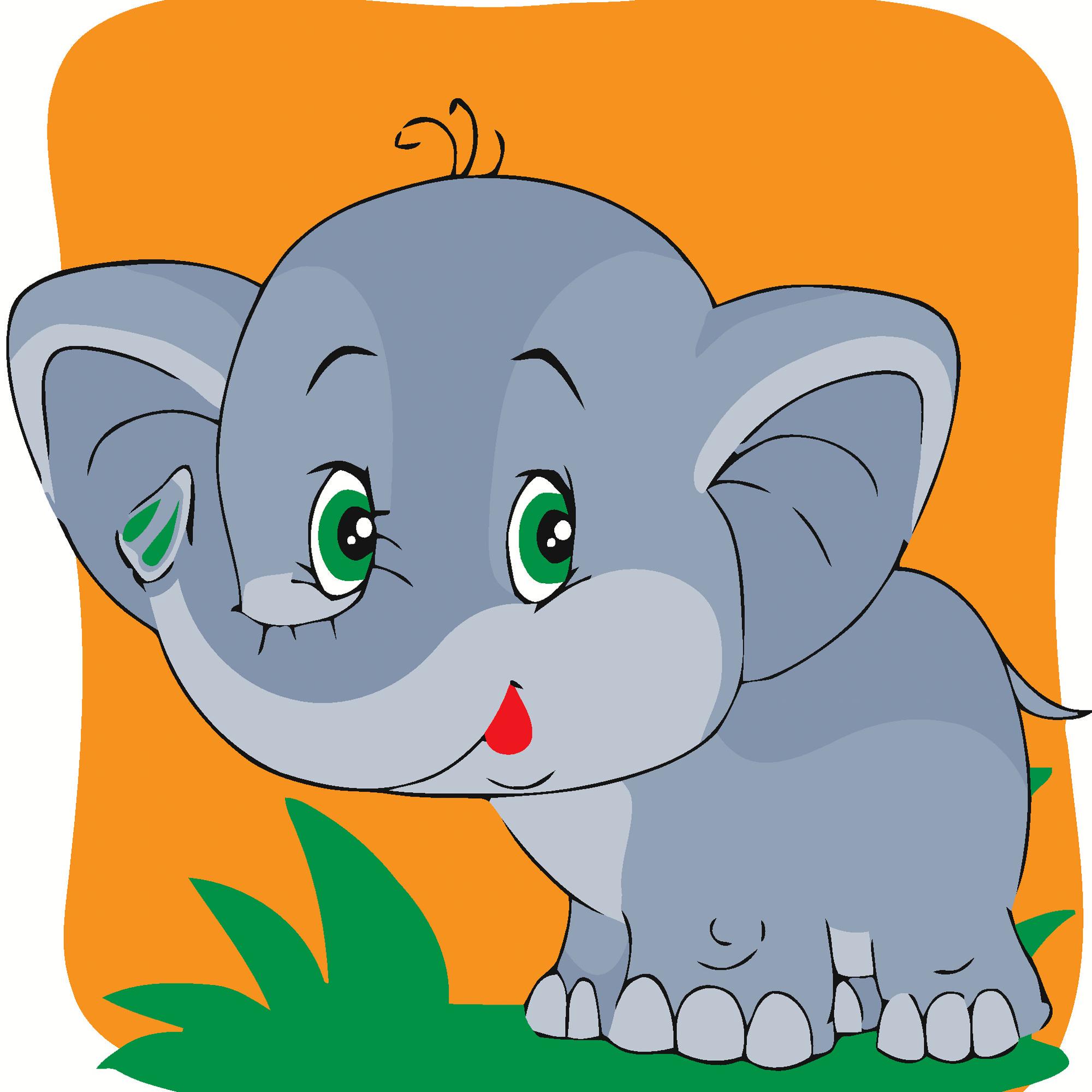 Картина по номерам Strateg Милый слоненок 20x20 см (Str-HH7052)