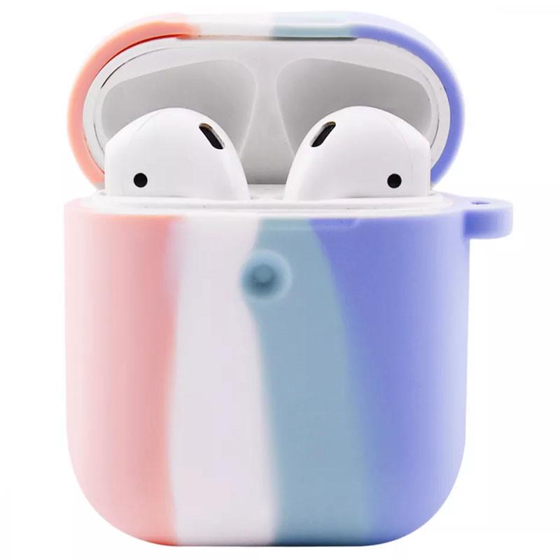 Футляр силіконовий Epik Colorfull для навушників AirPods 1/2 Рожевий/Бузковий (00000044081_7)