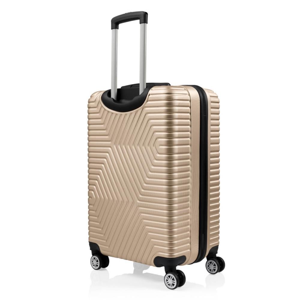 Чемодан Polo ПК005-М поликарбонат на 4-х двойных колесах средний М 70 л Золотой - фото 5 Чемодан Polo ПК005-М поликарбонат на 4-х двойных колесах средний М 70 л Золотой - фото 5