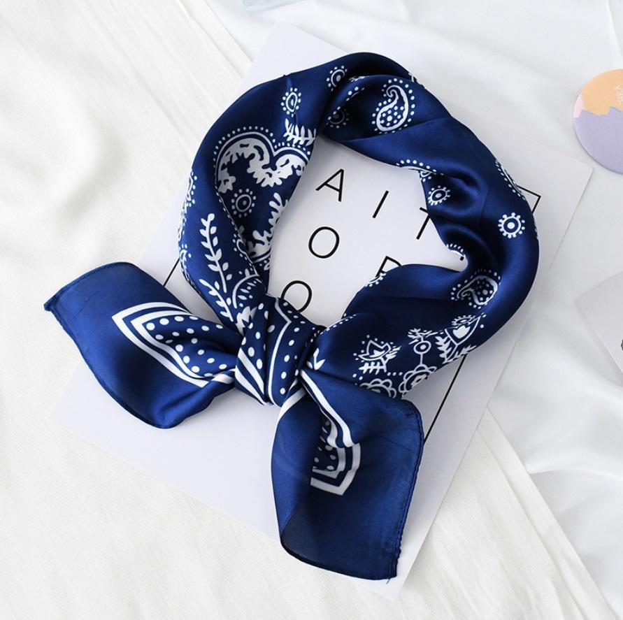 Платок женский 10396 70х70 см Синий (4548243)