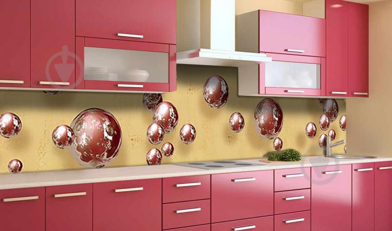 Скинали на кухню Zatarga  "Шоколадные сферы"  600х2500 мм виниловая 3Д наклейка кухонный фартук самоклеящаяся Z181709