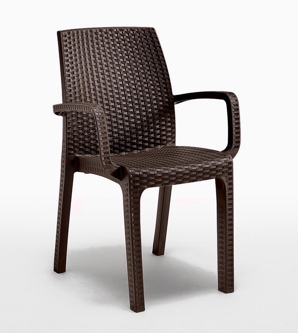 Стул садовый Bica Verona armchair под ротанг с подлокотниками 57х59х86 см (CNT00012584)