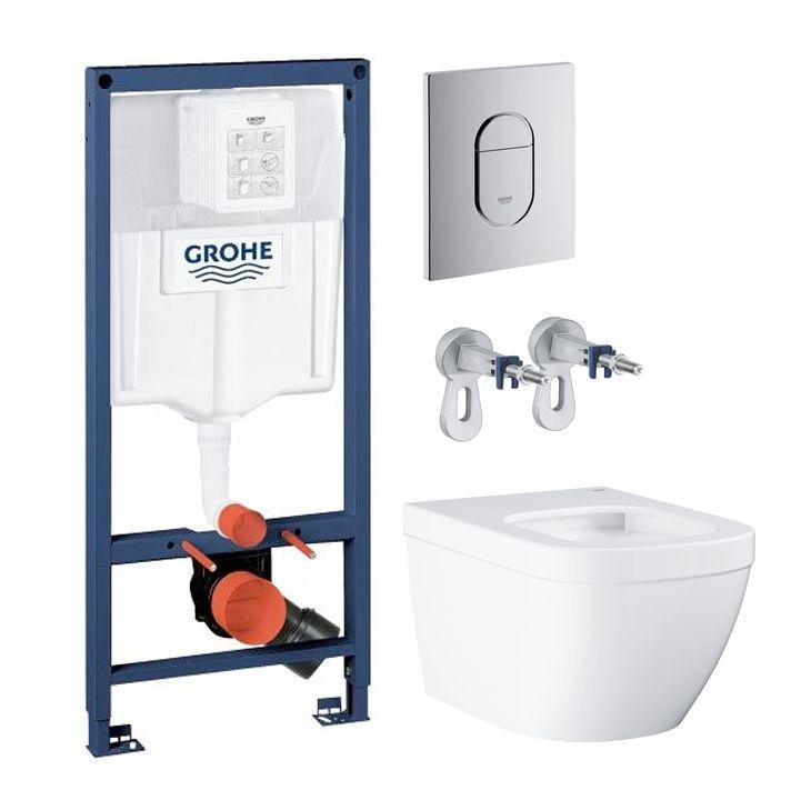 Комплект інсталяції Grohe QuickFix Solido 39536000 з унітазом кнопка Хром (147284)