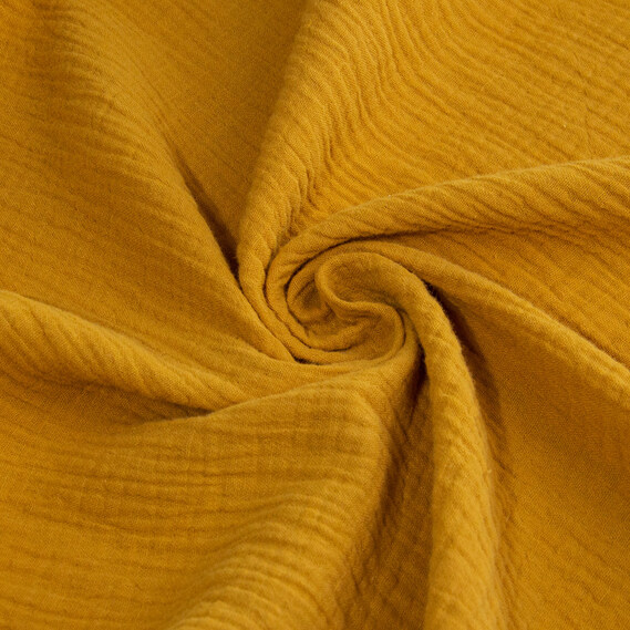 Ткань плательная IDEIA Муслин крэш 1,35 м Горчичный (2200004223896)