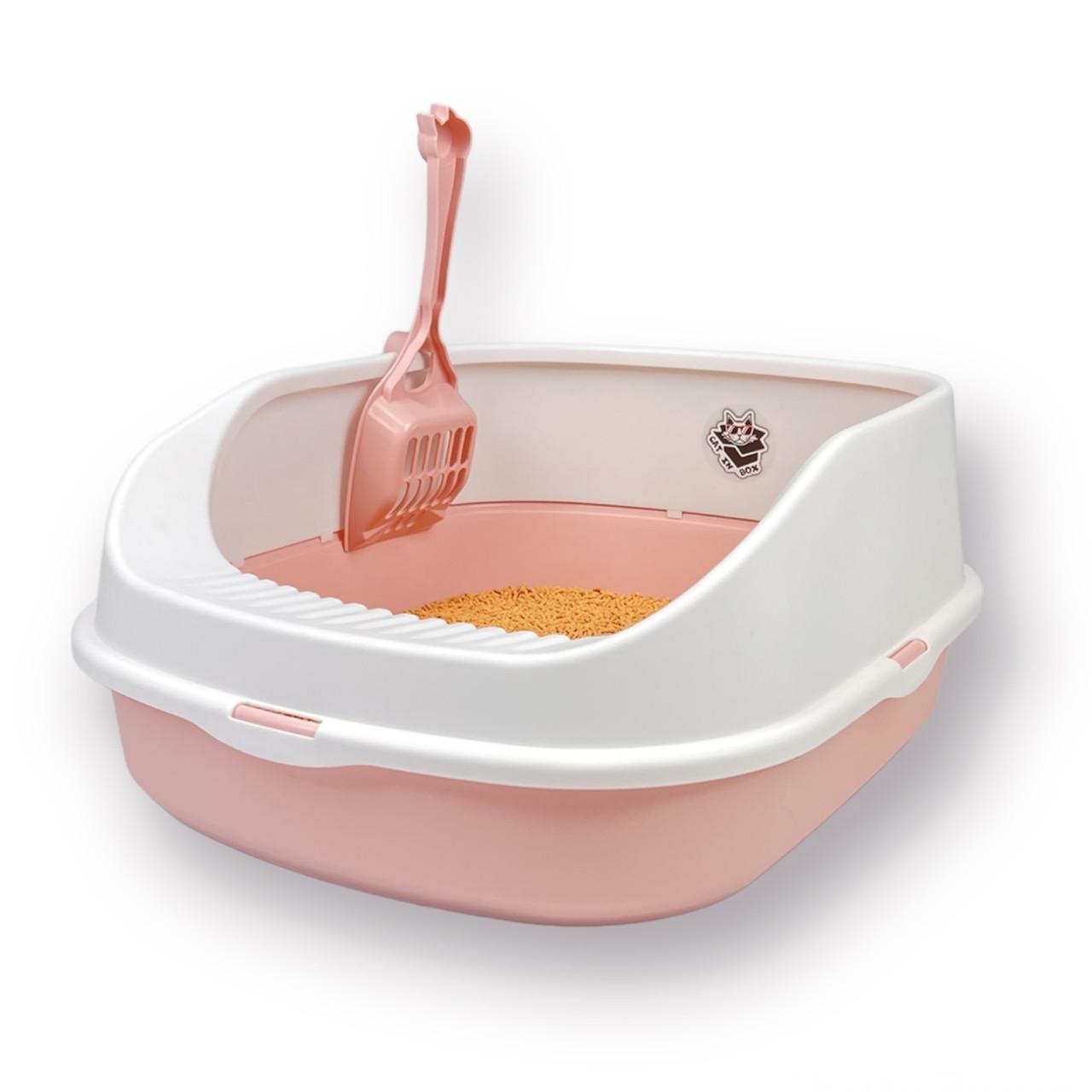 Лоток для котов CAT IN BOX с лопаткой 48х38х20 см Розовый (18553132) - фото 7 Лоток для котов CAT IN BOX с лопаткой 48х38х20 см Розовый (18553132) - фото 7