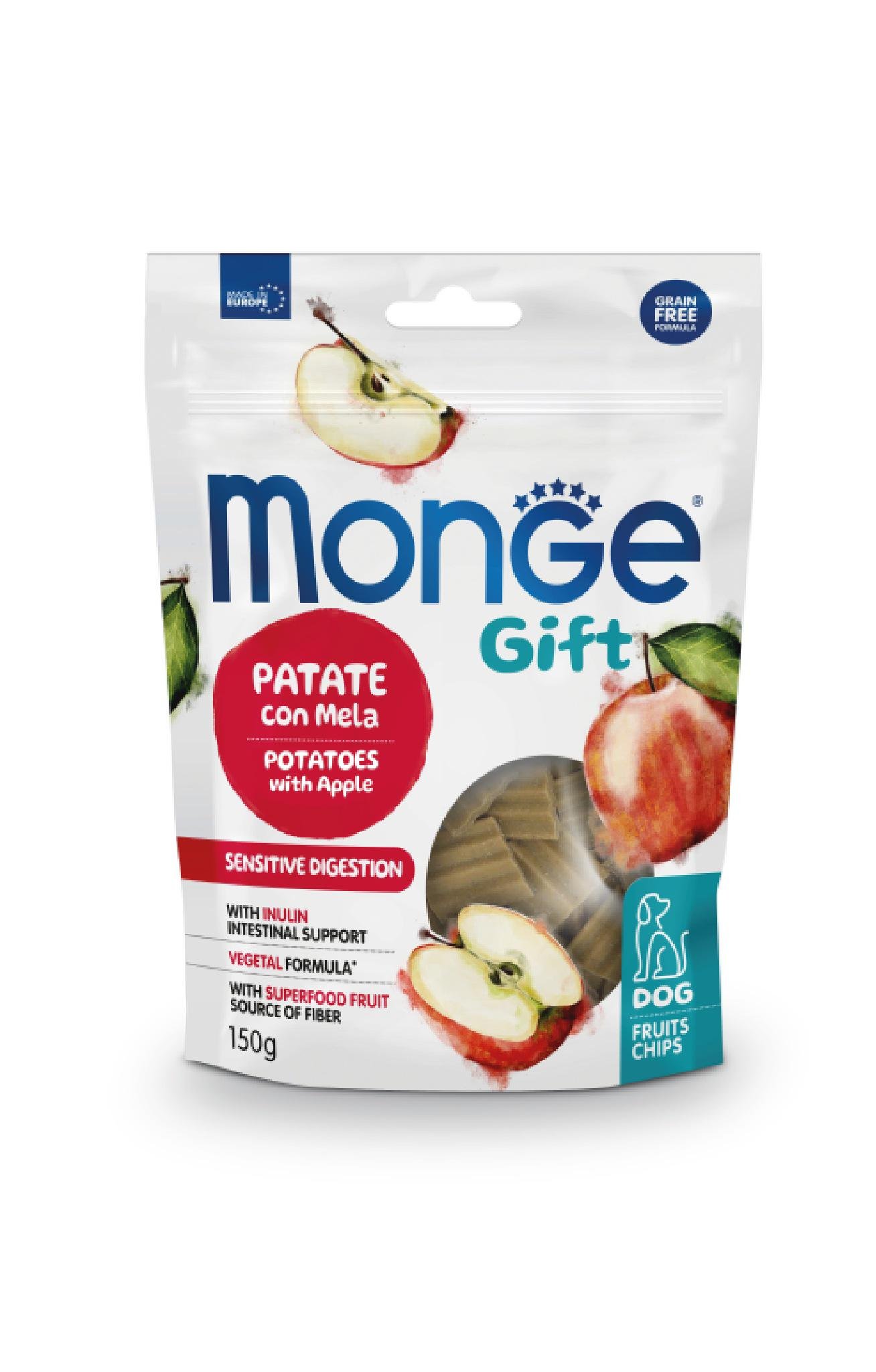Ласощі для собак Monge Gift Sensitive digestion картопля з яблуком 150 г (70085786)
