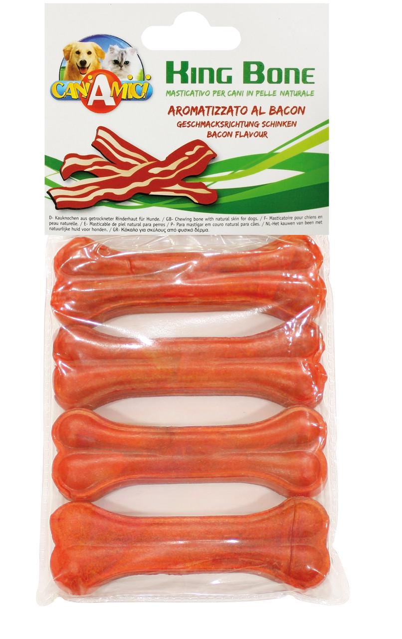 Лакомство для собак Croci King Bone Bacon кость жилистая со вкусом бекона 10 см 4 шт./уп. (1133151647) Лакомство для собак Croci King Bone Bacon кость жилистая со вкусом бекона 10 см 4 шт./уп. (1133151647)