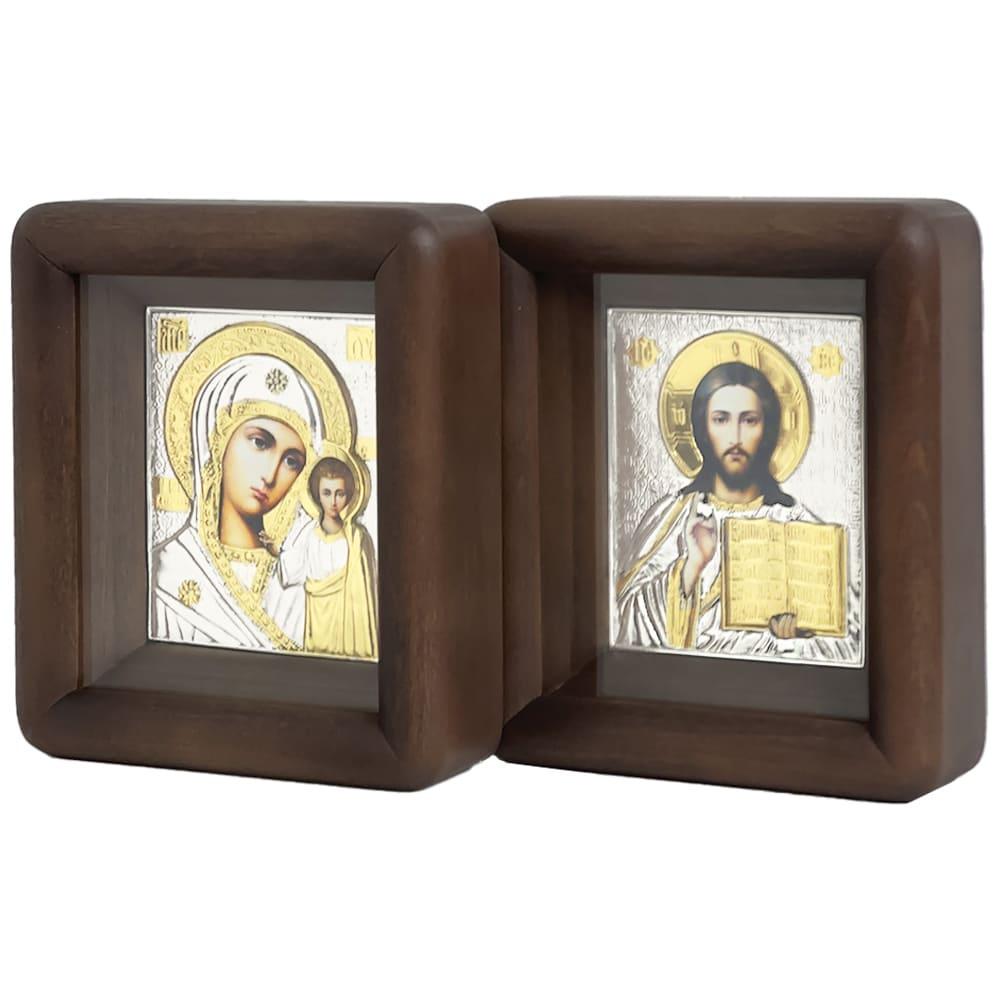 Вінчальна пара Богородиця Казанська та Господь посріблена (101000010818)