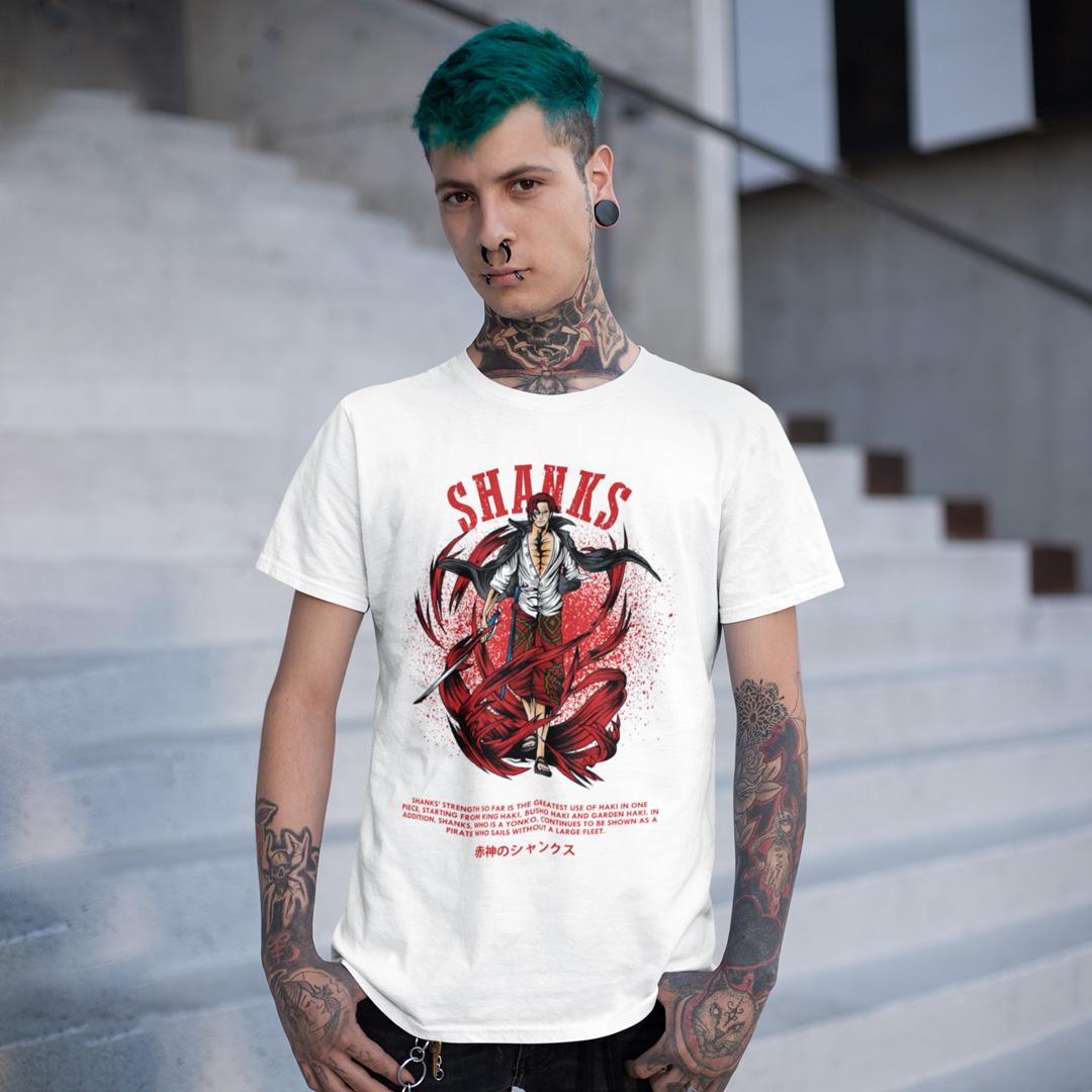 Футболка унисекс One Piece Shanks the Red Haired wht 4XL Белый (0000023125)