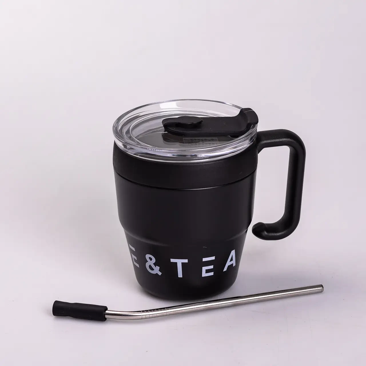 Термокухоль Coffee&Tea з трубочкою Чорний (5482) - фото 7 Термокухоль Coffee&Tea з трубочкою Чорний (5482) - фото 7