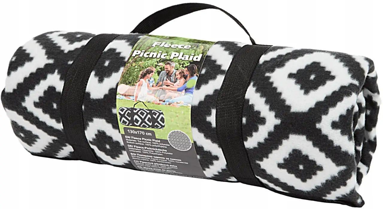 Плед для пікніка Bolan утеплений складний 130x170 см Чорний/Білий (4255651204710)