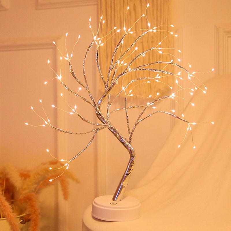 Светильник-ночник Y-2121 настольное Led дерево USB+АКБ светодиодный сенсорный Теплый свет