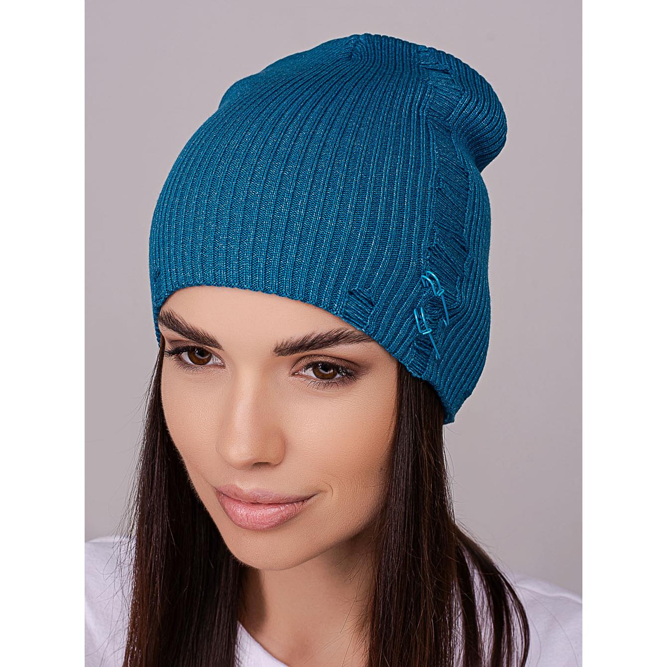 Шапка женская Leks ЧИКАГО без отворота двойная рваная со шпильками в рубчик one size Лагуна (239398) - фото 1 Шапка женская Leks ЧИКАГО без отворота двойная рваная со шпильками в рубчик one size Лагуна (239398) - фото 1