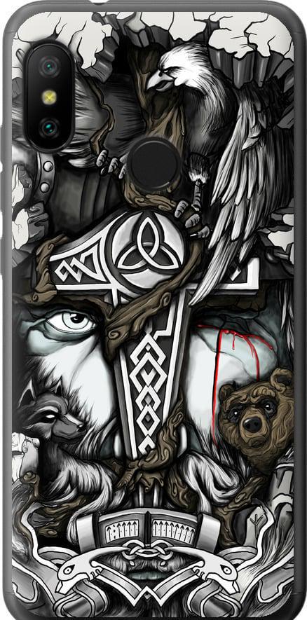 Чехол на Xiaomi Mi A2 Lite Тату Викинг (4098u-1522-42517)