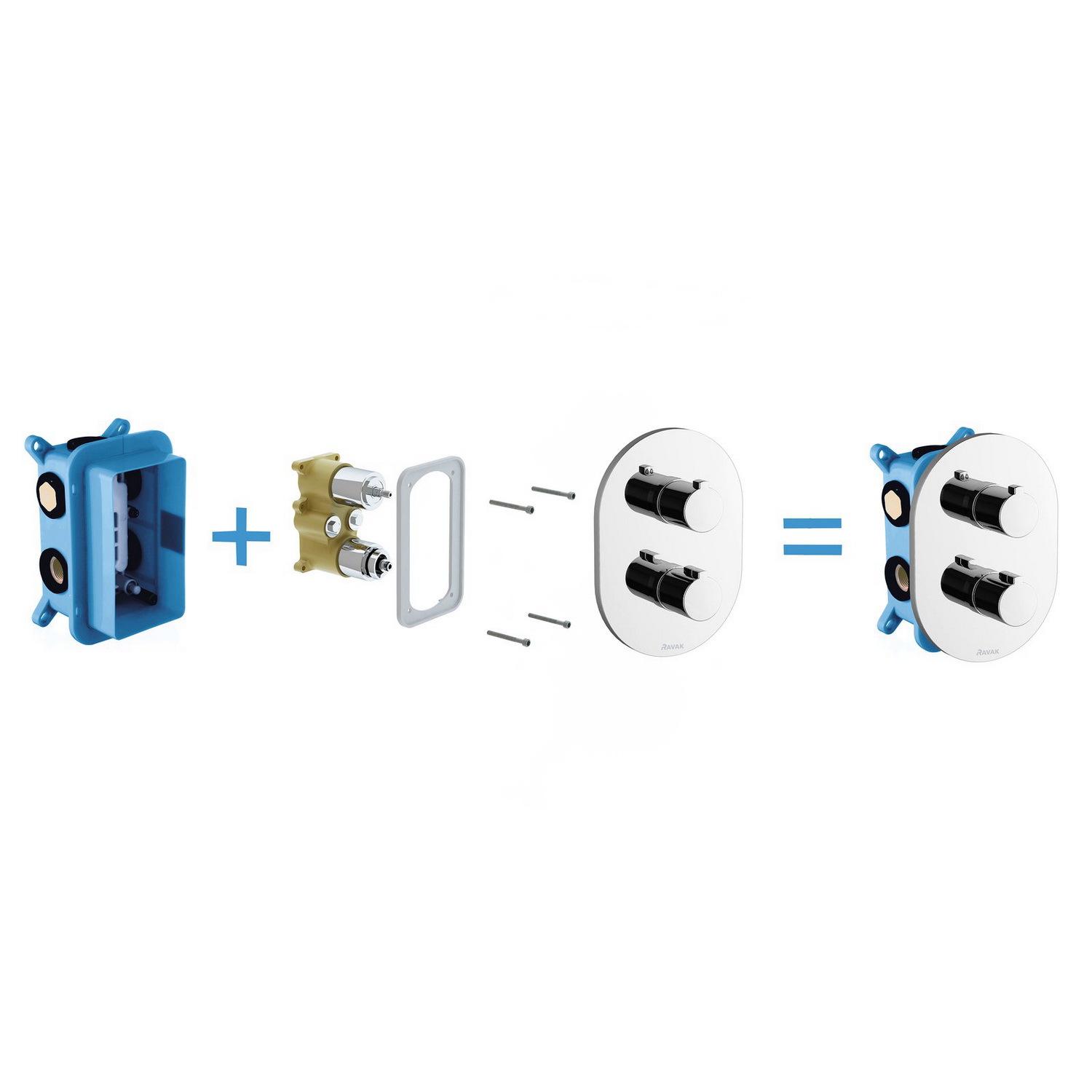 Скрытая часть смесителя RAVAK R-box Multi RB 071.50 X070074 (83784) - фото 3