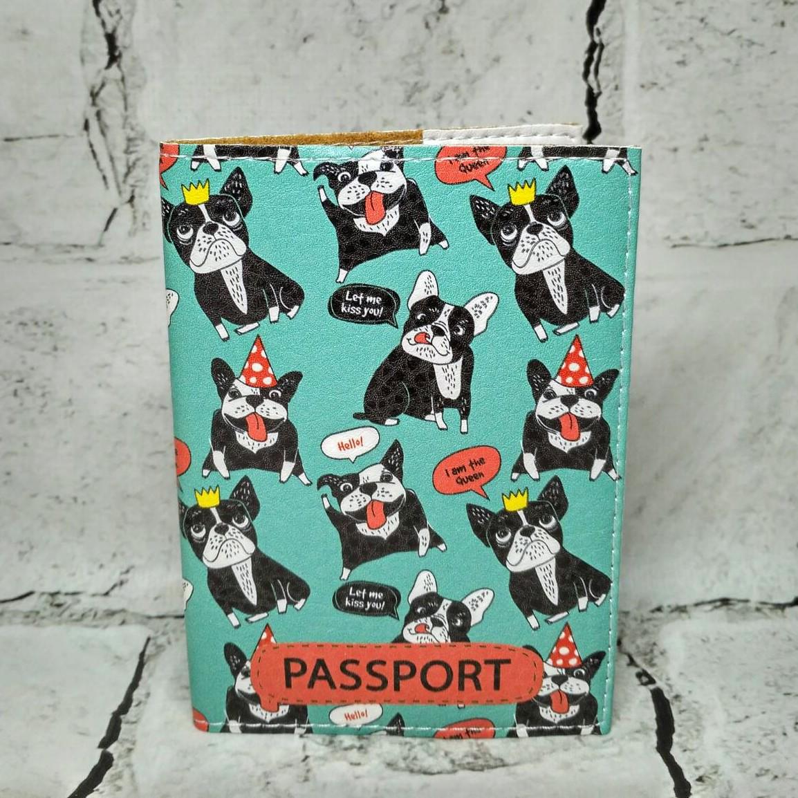 Обложка для паспорта Бульдог экокожа 9,5х13,5 см Голубой (221) Обложка для паспорта Бульдог экокожа 9,5х13,5 см Голубой (221)