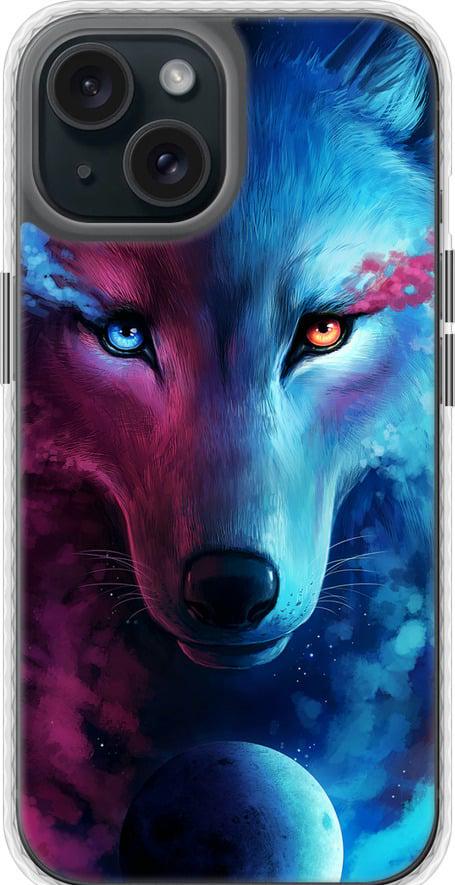 Чехол на iPhone 15 Арт-волк (3999pc-3075-42517)