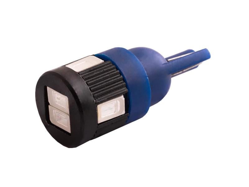 Автолампа светодиодная T10 W5W 12 В SMD5630-6led Синий (1082)