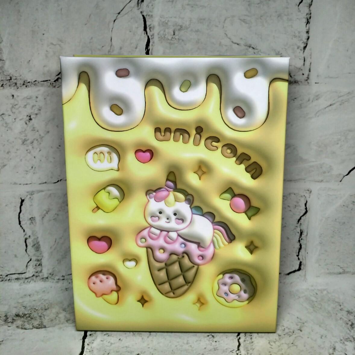 Зеркало косметическое настольное раскладное Единорог 23х17 см Желтый (1214451-2)