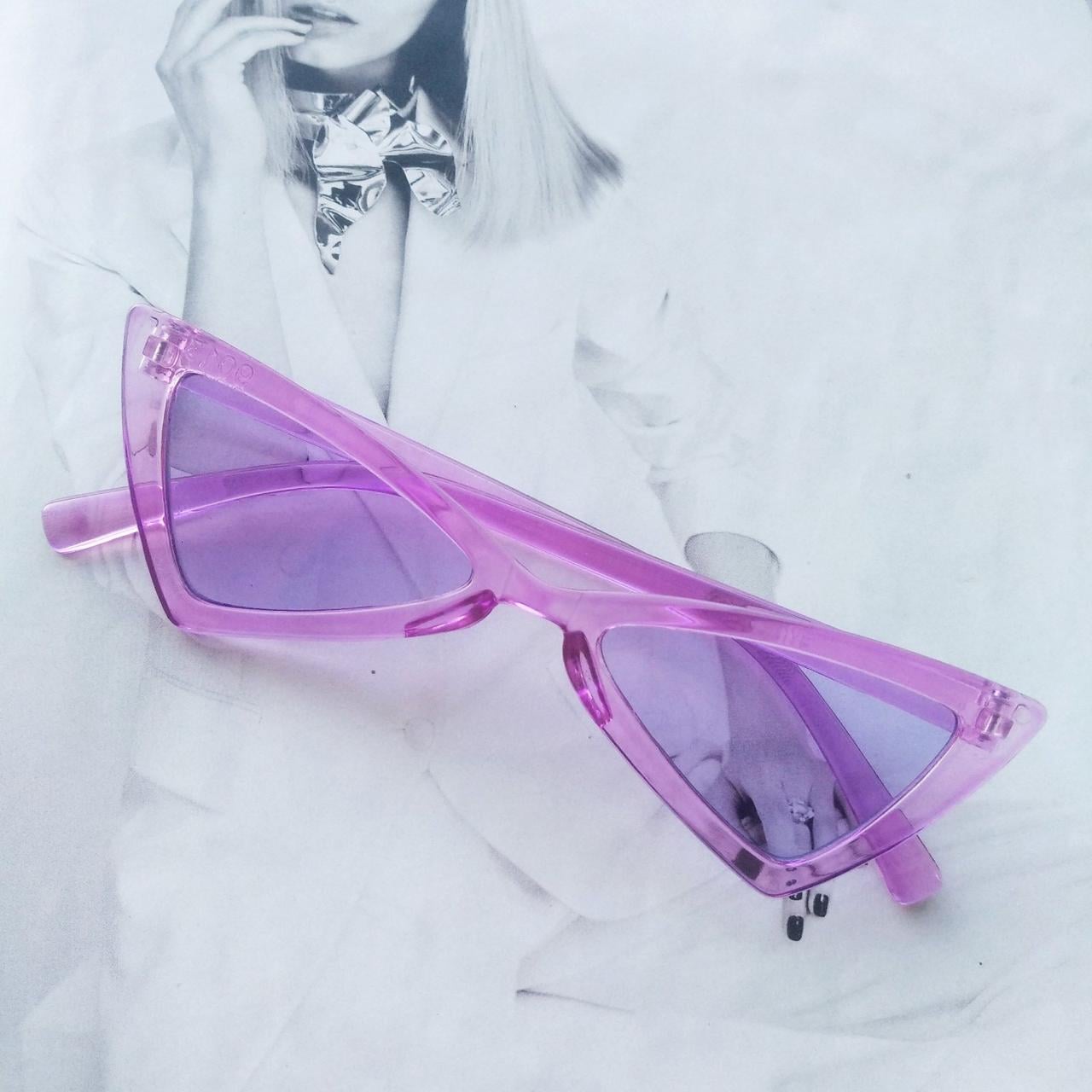 Окуляри дитячі трикутні стильні сонцезахисні Фіолетовий