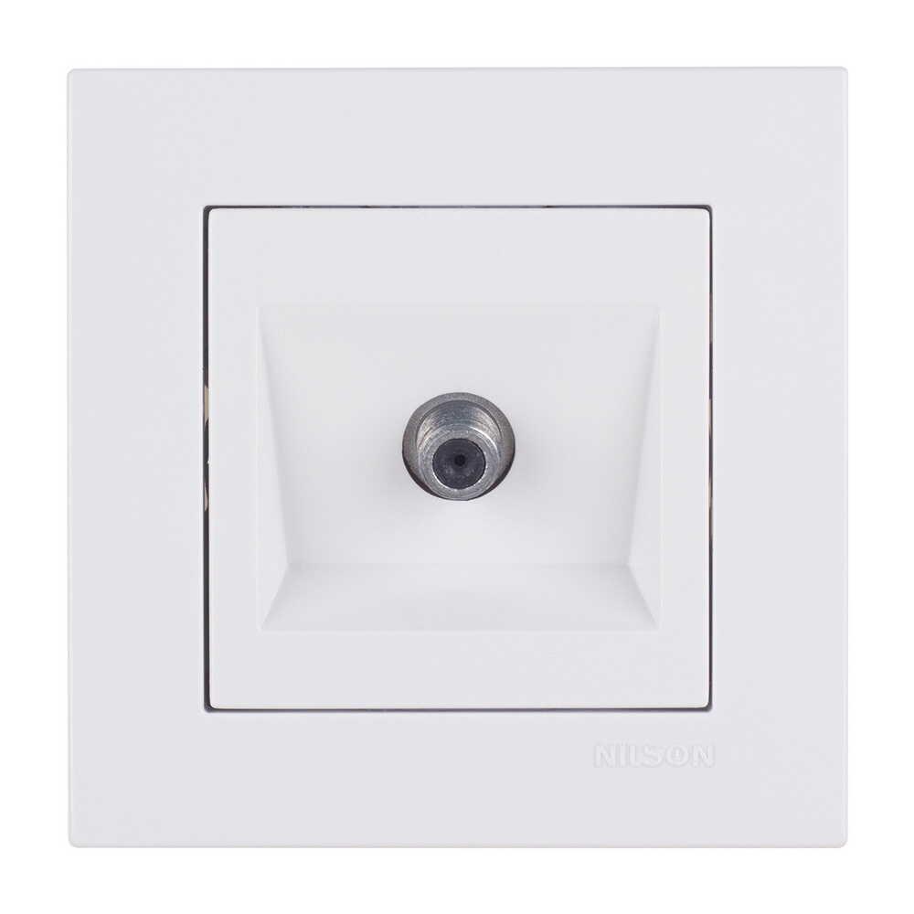 Розетка Nilson Moda ТВ-SAT F-роз'єм Білий (21112065)