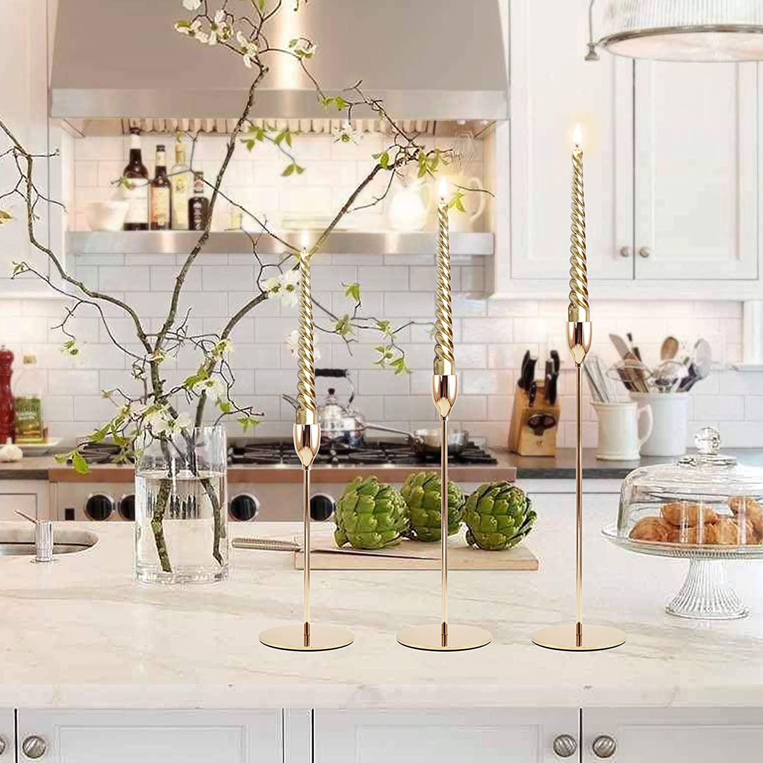 Набор подсвечников на 1 свечу 3 шт. Золотой (201898Gold) - фото 4 Набор подсвечников на 1 свечу 3 шт. Золотой (201898Gold) - фото 4