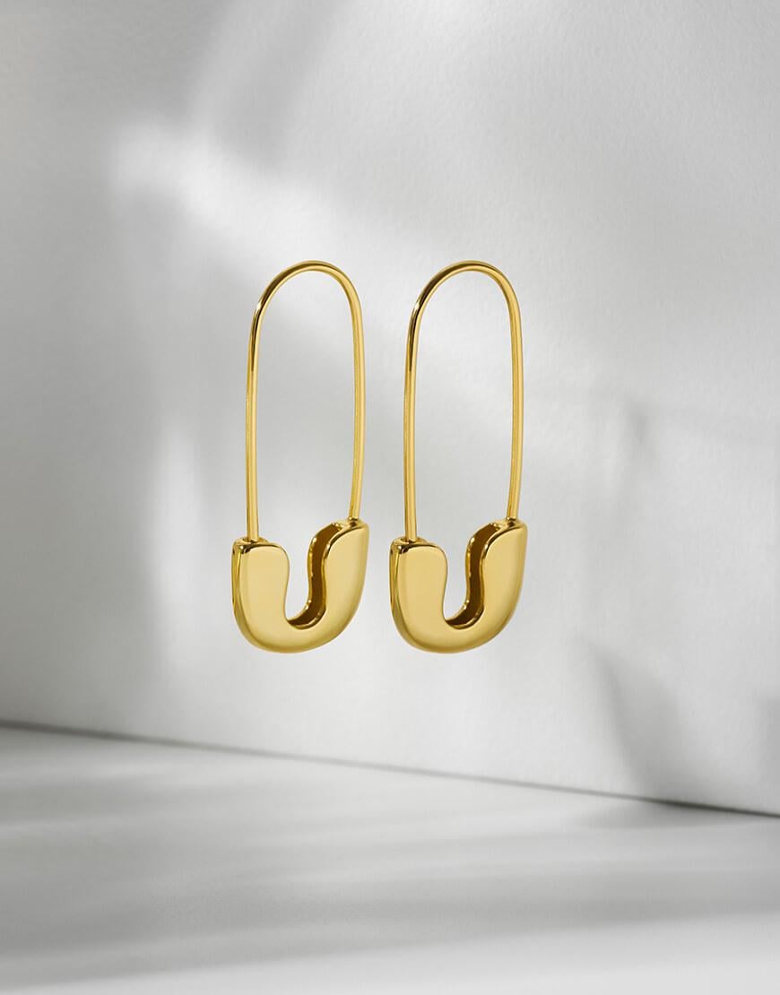 Моно Сережка - брошка Pin жіноча IVA JEWELRY золота One size