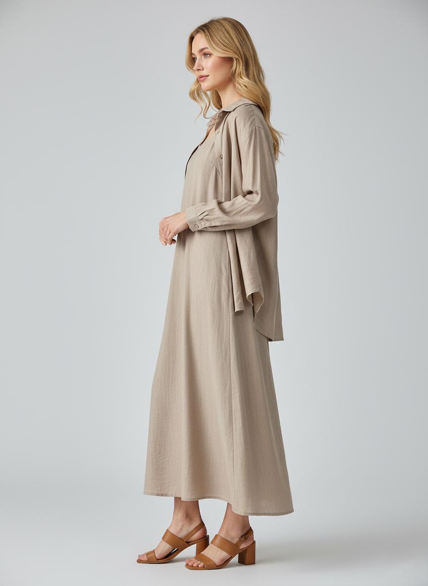 Костюм-двойка женский летнее платье и рубашка L (GF-14) - фото 3