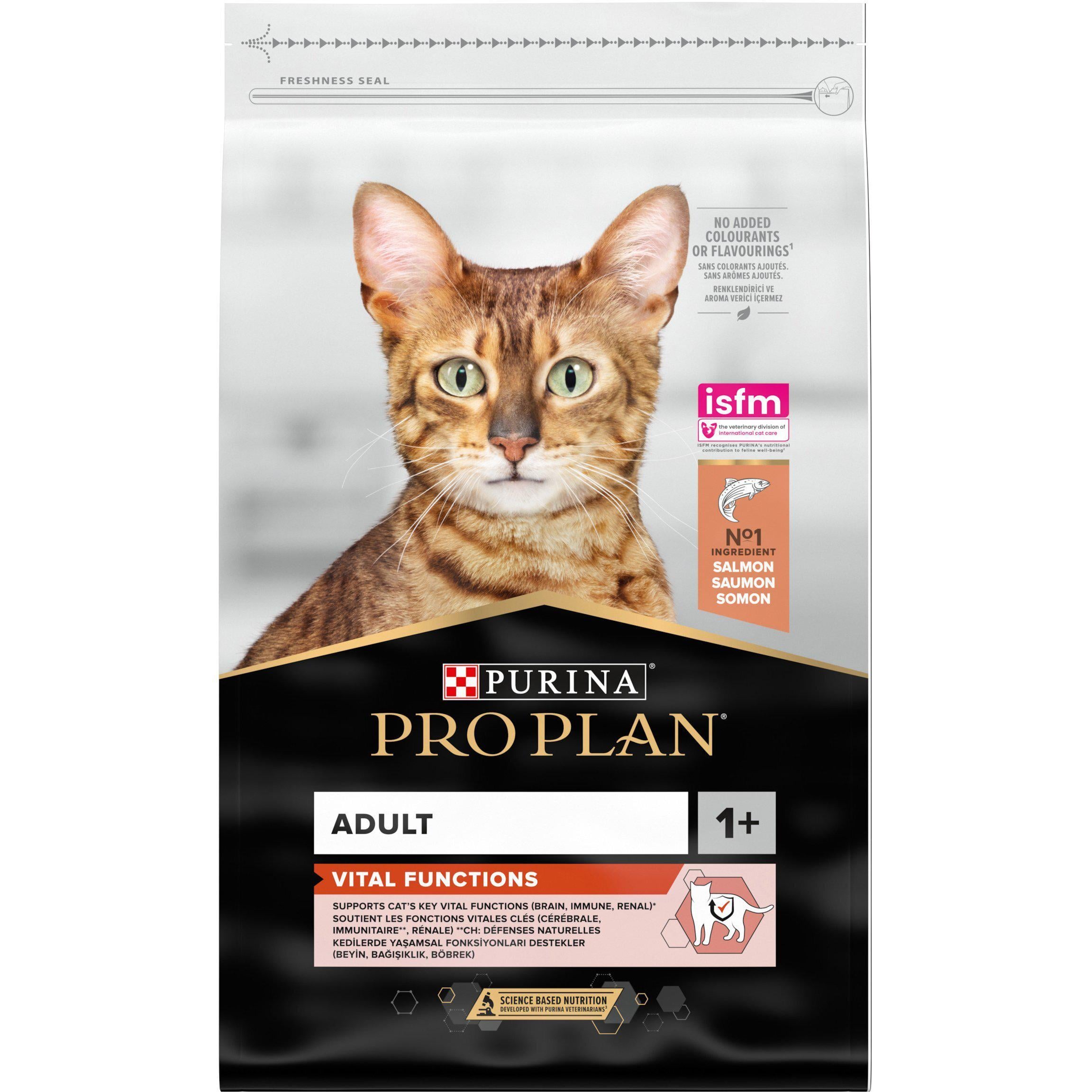 Корм сухой для взрослых кошек Purina Pro Plan 1+ Derma Care с лососем для поддержания здоровья кожи и красоты шерсти 10 кг