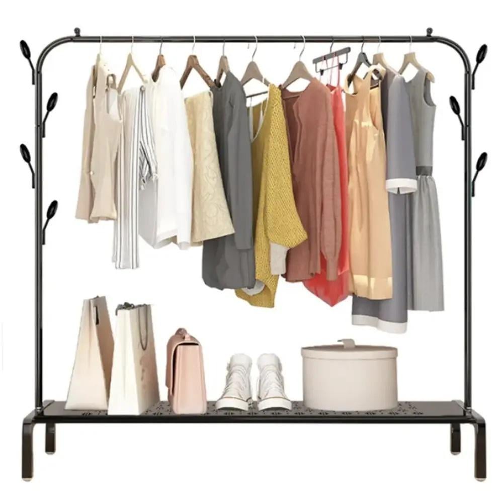 Стійка-вішалка для одягу та взуття Loft Organizer GM-120 з поличкою і 8 гачками Black (a2857d07)