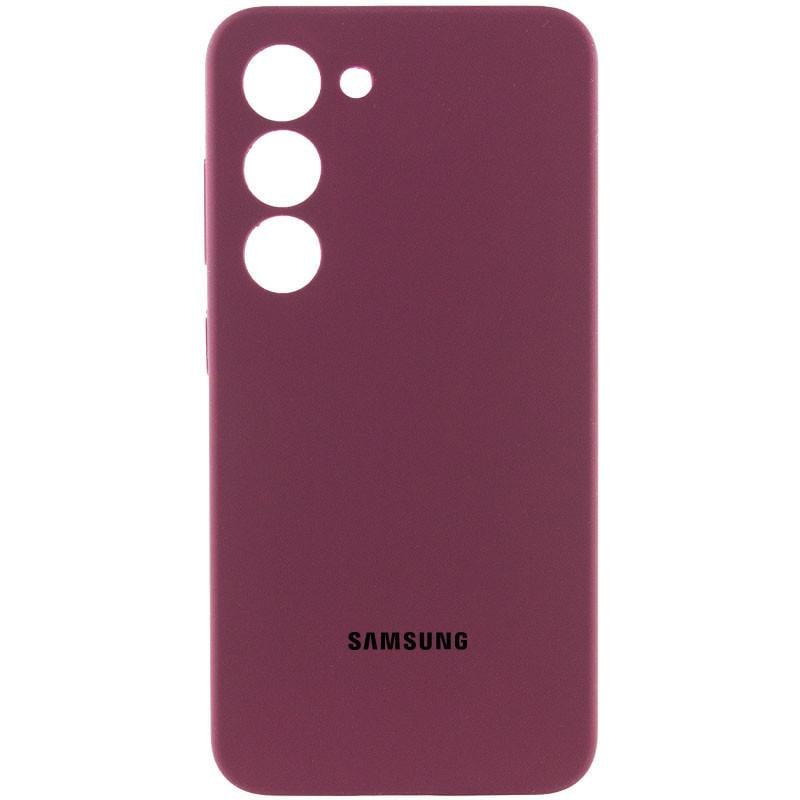 Противоударный Чехол Silicone Cover Lakshmi Full Camera (AAA) with Logo для Samsung Galaxy S24+ Бордовый/Plum