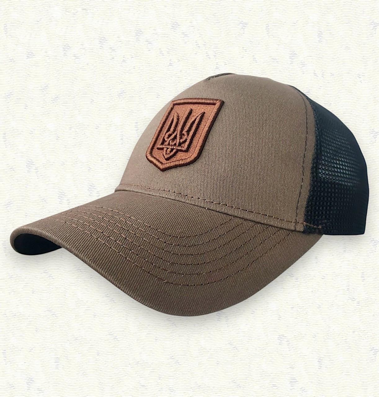 Бейсболка 3D Трезубец котон с сеткой Коричневый (7000) Бейсболка 3D Трезубец котон с сеткой Коричневый (7000)