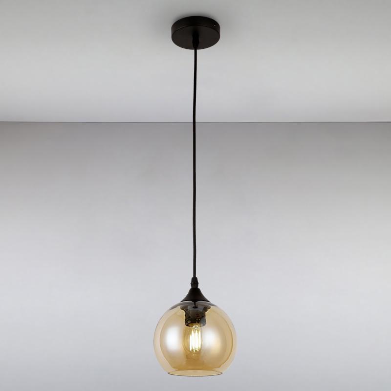 Люстра подвесная лофт Light House LS-14837-1 BR на одну лампу Коричневый/Черный