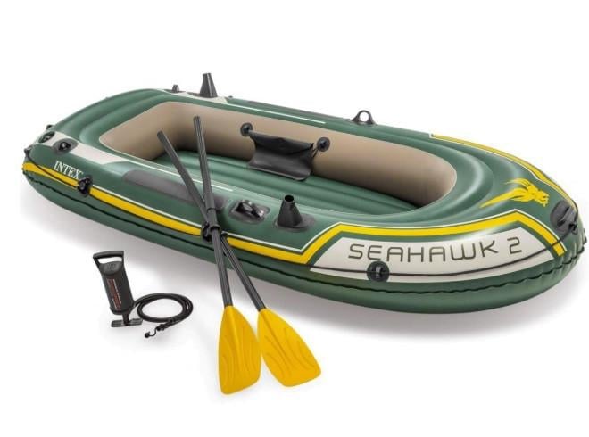 Двомісна Intex надувний човен 68347 з насосом + весла