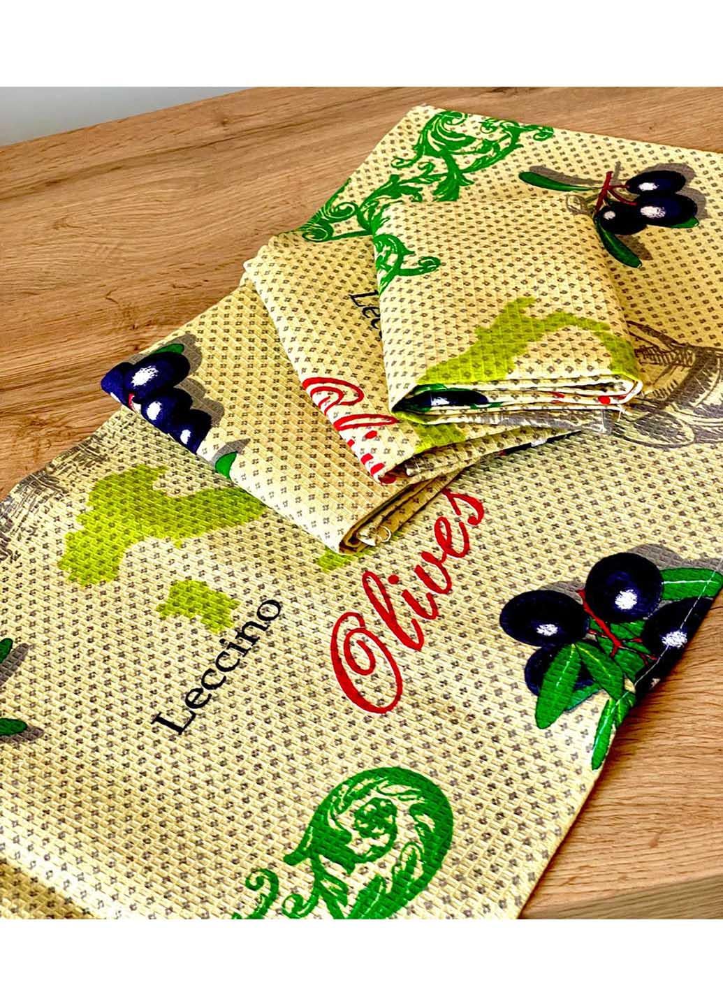 Полотенца вафельные Маслины 75х35 см 4 шт.