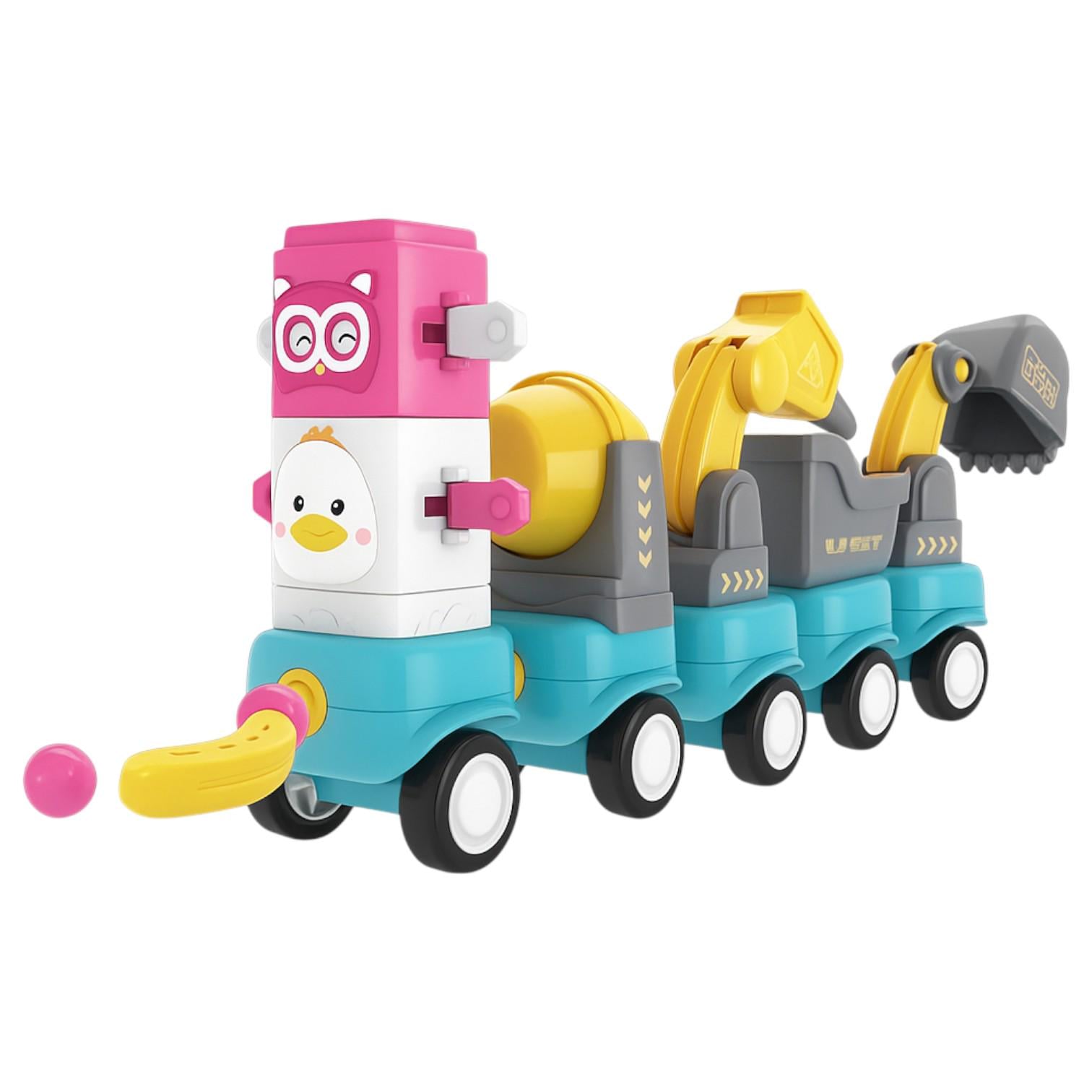 Конструктор магнитный детский 158-62 с подвижными элементами и трещоткой 113 дет. (29264575)