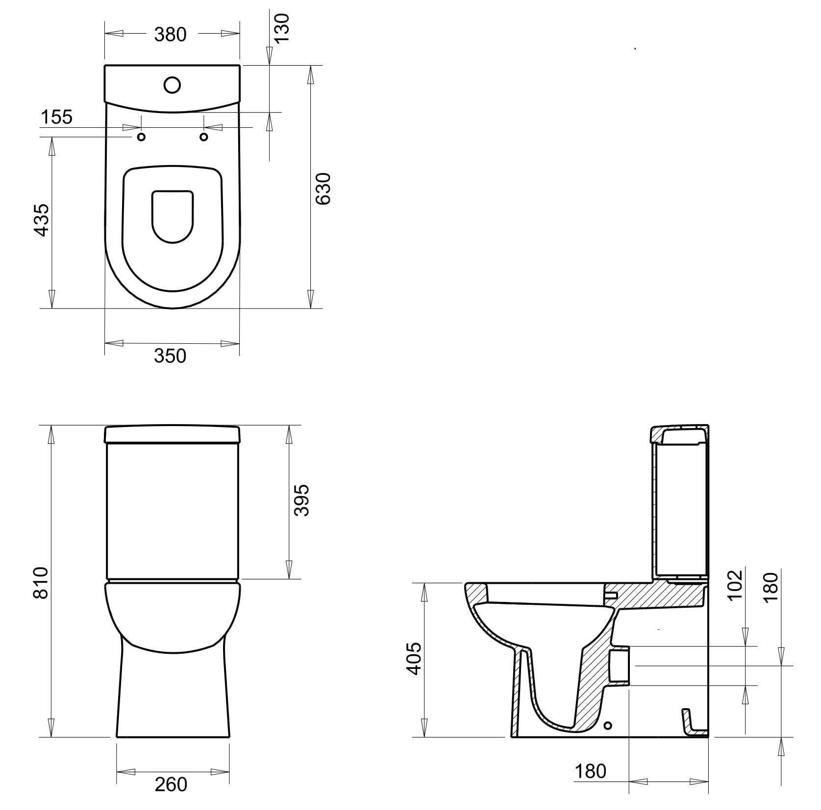 Унітаз компакт-біде VOLLE VIRGO пристінний 63x35x81 см (ANT-68553) - фото 3 Унітаз компакт-біде VOLLE VIRGO пристінний 63x35x81 см (ANT-68553) - фото 3