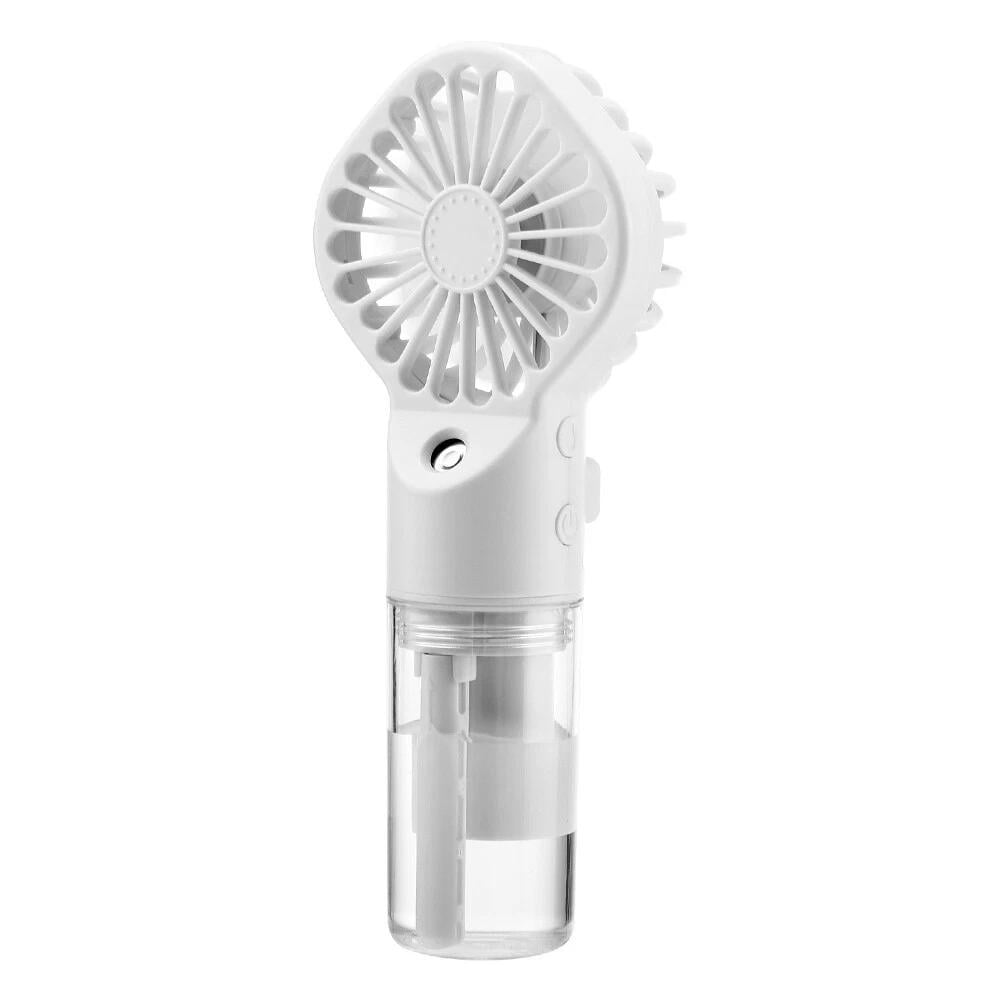 Мини-вентилятор портативный Portable Fan PF-04 USB с увлажнителем аккумуляторный 3 скорости 600 мАч Белый (SS-84)