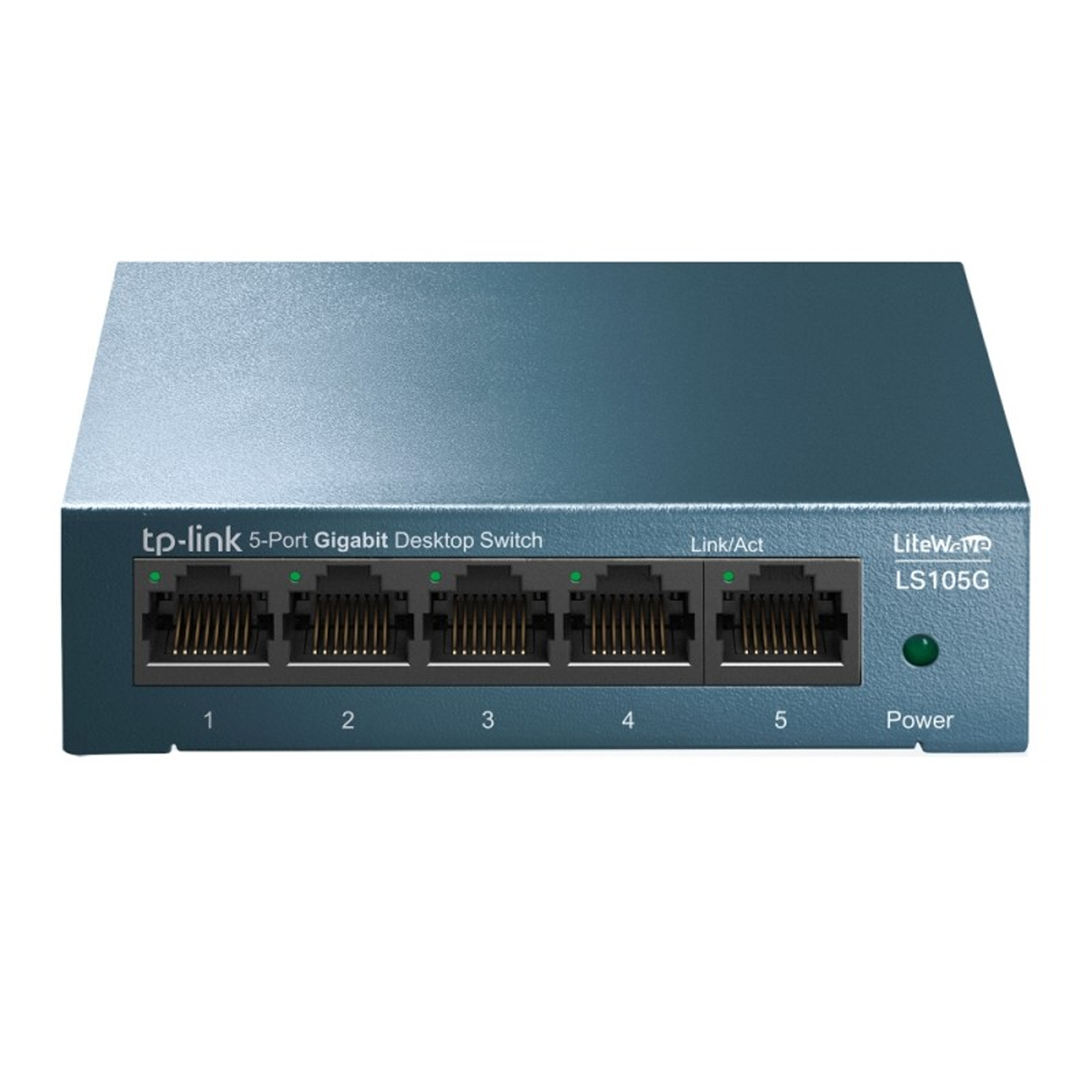 Коммутатор настольный TP-LINK LiteWave LS105G 5-port Gigabit Гигабитный Grey-blue (150115) - фото 2